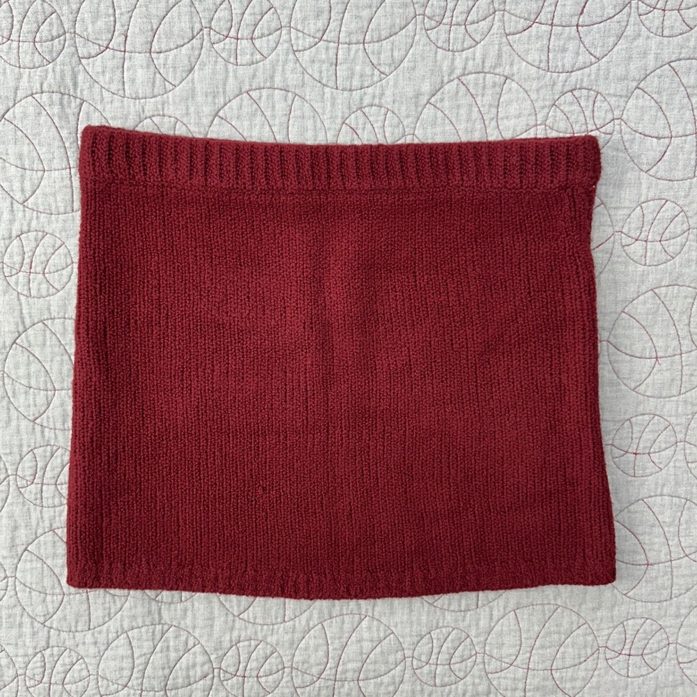 Flat White‎ Skirt Crimson Knit Wool Boucle Knit Mini / Women's XL